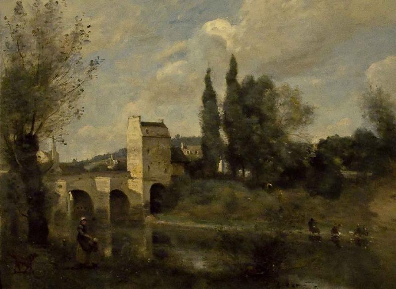 Jean-Baptiste Camille Corot The bridge at Mantes